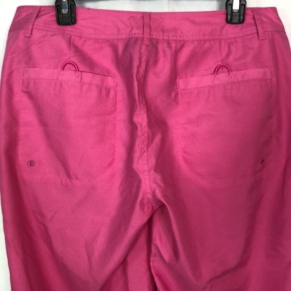 ATHLETA WOMAN WIDE LEG ANKLE PINK PANTS SIZE 12 - Picture 6 of 12